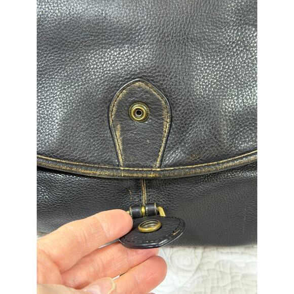 Territory Ahead Men’s Black Pebbled Leather Messenger Shoulder Laptop Bag Office - Picture 8 of 13